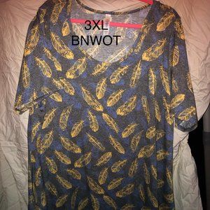 LULAROE PERFECT T 3XL FEATHERS